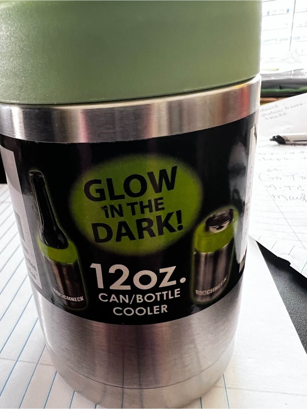 ROUGHNECK 12oz COPPER INSULATED GLOW IN THE DARK CAN/BOTTLE COOLER. NWOT - Picture 2 of 5